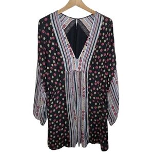 Free People | Rain or Shine Boho Floral Mini Dress Tunic Size Medium